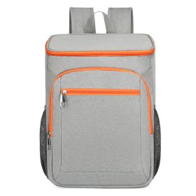 Waterproof Leakproof Thermal Insulated Outdoor Cooler Backpack For Hiking Camping Picnic - Gray/Orange