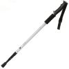 Three-section Straight Handle Retractable Trekking Poles - Silver - Walking Sticks