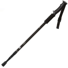 Three-section Straight Handle Retractable Trekking Poles - Black - Walking Sticks