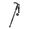 Four-Section Curved Handle Trekking Pole for Camping - Black - Walking Sticks
