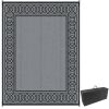 9' x 12' RV Mat, Outdoor Patio Rug / Large Camping Carpet with Carrying Bag, Waterproof Plastic Straw, Design for Backyard - default