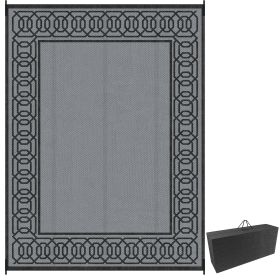 9' x 12' RV Mat, Outdoor Patio Rug / Large Camping Carpet with Carrying Bag, Waterproof Plastic Straw, Design for Backyard - default