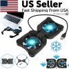 Dual USB Cooling Fan Pad Foldable Slim Fans Cooler Stand For Laptop PC Notebook - Default Title