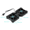 Dual USB Cooling Fan Pad Foldable Slim Fans Cooler Stand For Laptop PC Notebook - Default Title