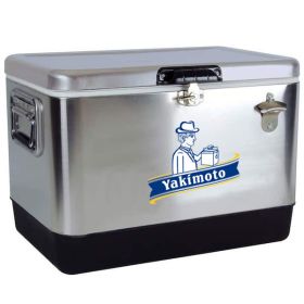 Yakimoto Ice Chest Beverage Beer Cooler Box With Bottle Opener, 51L/54Qt