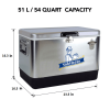 Yakimoto Ice Chest Beverage Beer Cooler Box With Bottle Opener, 51L/54Qt