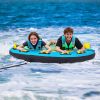 3-Person Inflatable Boat Tube Towable Platform with Double Valves - Blue