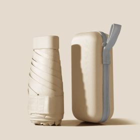 Umbrella With Storage Case - Cream