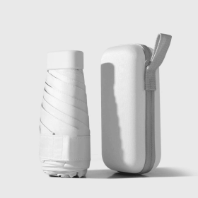 Umbrella With Storage Case - White