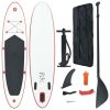 Stand Up Paddle Board Set SUP Surfboard Inflatable Red and White - Red