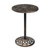 Outdoor Bistro Pub Table, Round Patio Bar Height Cocktail Table, Antique Bronze - as picture
