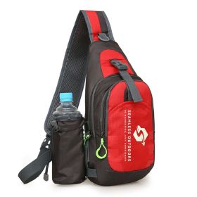 "Seamless Outdoors Colorful Sling Bag With Water Slot " - Red