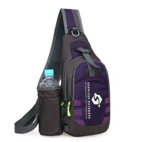 "Seamless Outdoors Colorful Sling Bag With Water Slot " - Purple