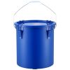 Fryer Grease Bucket, 6 Gal Oil Disposal Caddy Carbon Steel Fryer Oil Bucket with Rust-Proof Coating