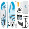 inflatable paddle board 11'  Sup including sup paddle, paddleboard backpack, pump, leash - grey