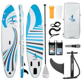 inflatable paddle board 11'  Sup including sup paddle, paddleboard backpack, pump, leash - grey
