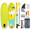 inflatable paddle board 8'  Kids Sup including sup paddle, paddleboard backpack, pump, leash - green