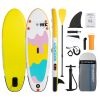 inflatable paddle board 8'  Kids Sup including sup paddle, paddleboard backpack, pump, leash - yellow