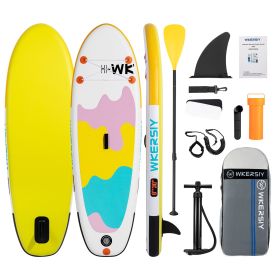 inflatable paddle board 8'  Kids Sup including sup paddle, paddleboard backpack, pump, leash - yellow