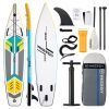 inflatable paddle board 11'6 touring Sup including sup paddle, paddleboard backpack, pump, leash - green