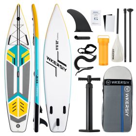 inflatable paddle board 11'6 touring Sup including sup paddle, paddleboard backpack, pump, leash - green