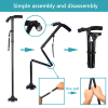 5-Levels Adjustable Height Walking Stick Portable Foldable Cane Travel Camping Hiking Walking Cane w/LED Light - default title