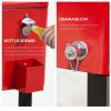 80 QT Rolling Cooling Bins Ice Chest on Wheels Outdoor Stand Up Drink Cooler Cart for Party, Red - Red
