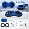 80" 2-Person Inflatable Snow Sled for Kids and Adults - Blue