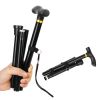 Walking Cane Aluminum Alloy Walking Stick Adjustable Folding Travel Hiking Stick - Black