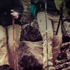 Folding Outdoor Handrails Trekking Walking Sticks - Red - Walking Sticks