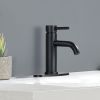 Single Handle Bathroom Faucet Lavatory Faucet Stainless Steel Single Hole-T10, Matte Black[Unable to ship on weekends,usps/fedex] - default title