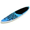 Inflatable Stand Up Paddleboard Set 120.1"x29.9"x5.9" Blue - Blue