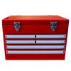 Yakimoto Nostalgia Series 21 Qt. Retro Industrial Toolbox Style Metal Cooler - 20L Portable Red Ice Chest for Camping, Tailgating & Garage - 20L/21Qt