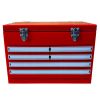 Yakimoto Nostalgia Series 21 Qt. Retro Industrial Toolbox Style Metal Cooler - 20L Portable Red Ice Chest for Camping, Tailgating & Garage - 20L/21Qt