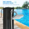 10.6 Gallons Solar Heated Shower with 360 Rotating Rainfall