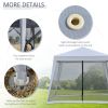 10'x10' Outdoor Canopy Tent, Slant Leg Sun Shelter with Mesh Sidewalls, Patio Tents for Parties, Grey - Default Title