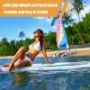 inflatable paddle board 10'6 including sup paddle, paddleboard backpack, pump, leash - colorful