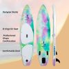 inflatable paddle board 10'6 including sup paddle, paddleboard backpack, pump, leash - colorful