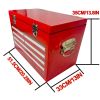 Yakimoto Nostalgia Series 21 Qt. Retro Industrial Toolbox Style Metal Cooler - 20L Portable Red Ice Chest for Camping, Tailgating & Garage - 20L/21Qt
