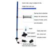 Four-Section Curved Handle Trekking Pole for Camping - Silver White - Walking Sticks