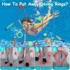 24Pcs Diving Toys Swimming Pool Toys Swim Toys for Kids Aged 3+ Years Old Swim Thru Rings Torpedoes Gems Volleyball Storage Bag - Toy