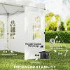 9.6 x 9.6 ft Pop Up Canopy Tent with Sidewalls, One Push Setup, UPF50+ Portable Instant Canopy Shelter, White - Default Title
