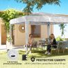 10 x 10 ft Pop Up Canopy Tent with Sidewalls, UPF50+ Outdoor Portable Instant Canopy Shelter with Carry Bag, White - Default Title