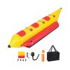 3-Person Inflatable Banana Boat with Electric Air Pump Carrying Bag and Repair Kit - Red + Yellow