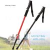 Three-section Straight Handle Retractable Trekking Poles - Blue - Walking Sticks