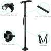 5-Levels Adjustable Height Walking Stick Portable Foldable Cane Travel Camping Hiking Walking Cane w/LED Light - default title
