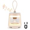 Outdoor Waterproof Camping Lantern Speaker with 3 LED Light Colors - White
