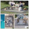 9' x 12' RV Mat, Outdoor Patio Rug / Large Camping Carpet with Carrying Bag, Waterproof Plastic Straw, Design for Backyard - default