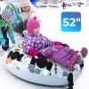 52 Inch Inflatable Snow Sled with Cold-Resistant and Heavy-Duty Material - as show