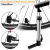 Mini Bike Pump Portable Bicycle Tire Inflator Ball Air Pump w/ Mount Frame For Mountain Road Bike - Black+Silver